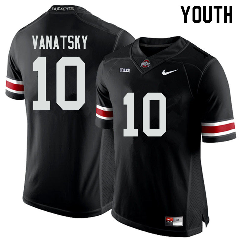 Ohio State Buckeyes Danny Vanatsky Youth #10 Black Authentic Stitched College Football Jersey